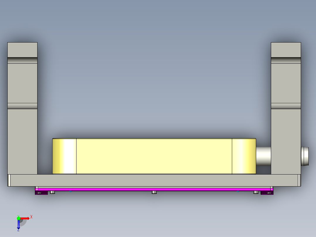 YX60-C笔记本CNC工装夹具三维模型-CNC3-铣内腔治具-200722俯视图
