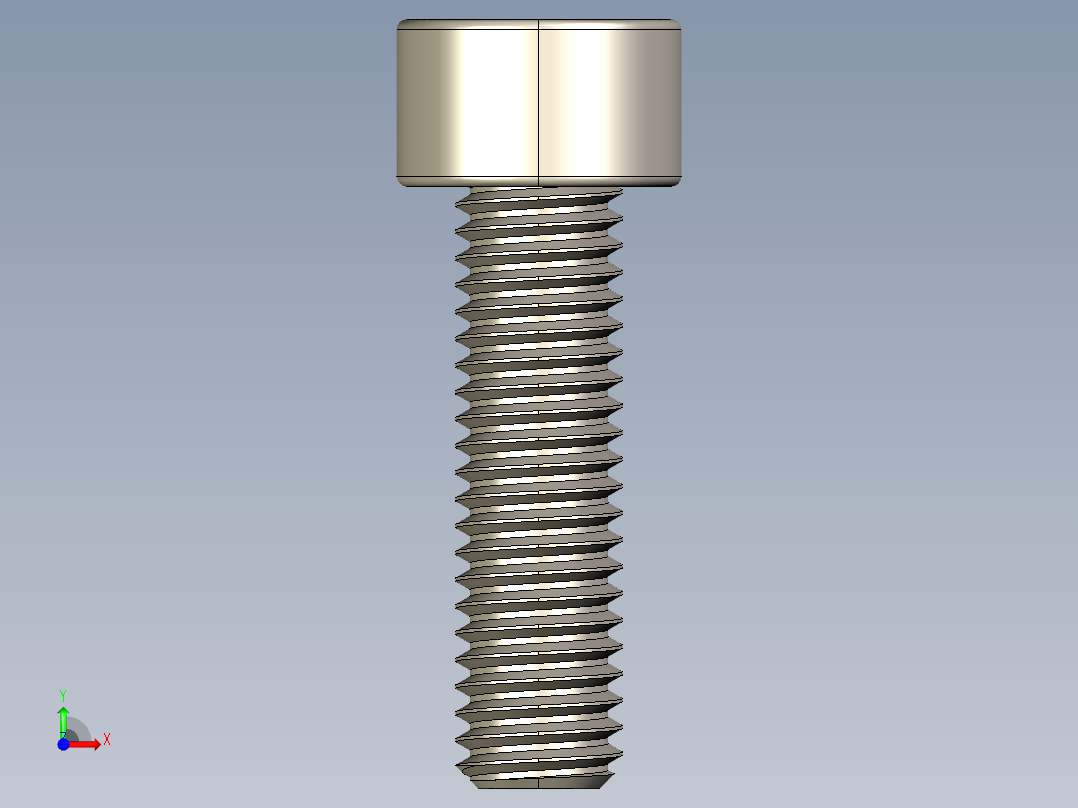 Screw_DIN_912_M5x18F_A2.STEP公制内六角螺钉前视图