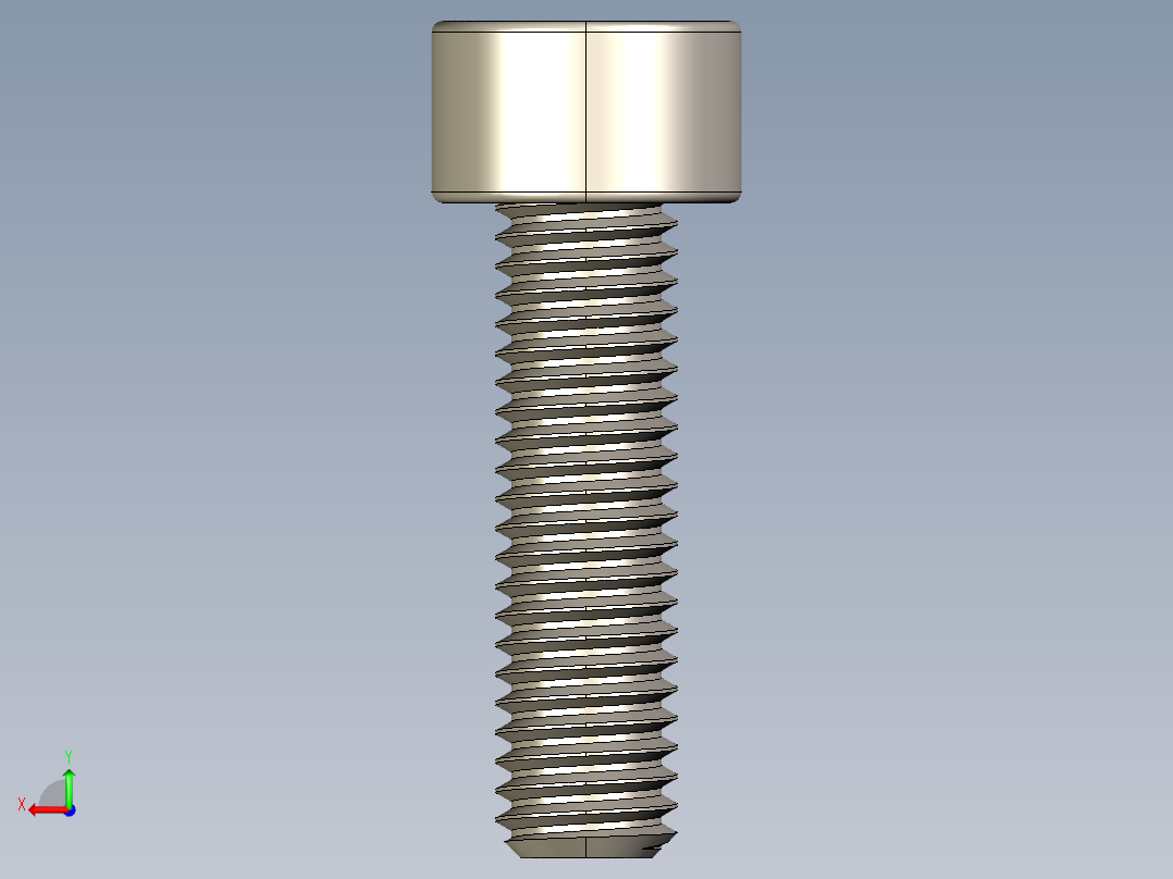 Screw_DIN_912_M5x18F_A2.STEP公制内六角螺钉后视图