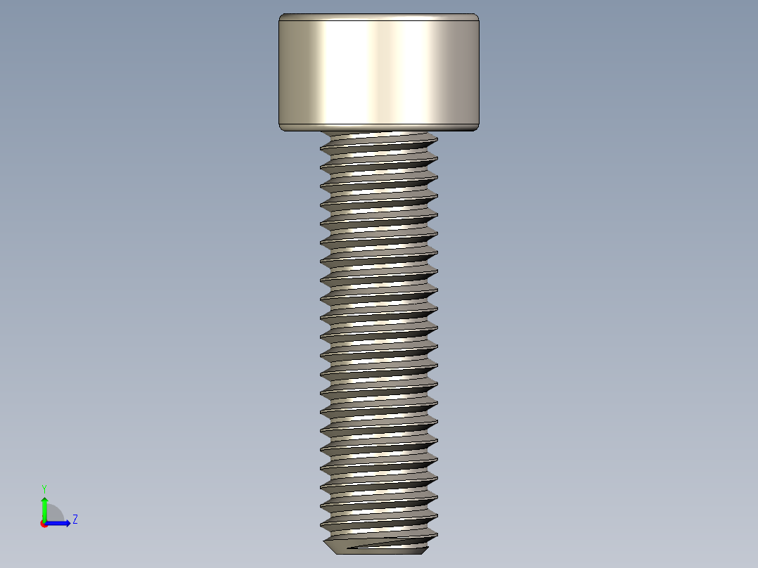 Screw_DIN_912_M5x18F_A2.STEP公制内六角螺钉左视图