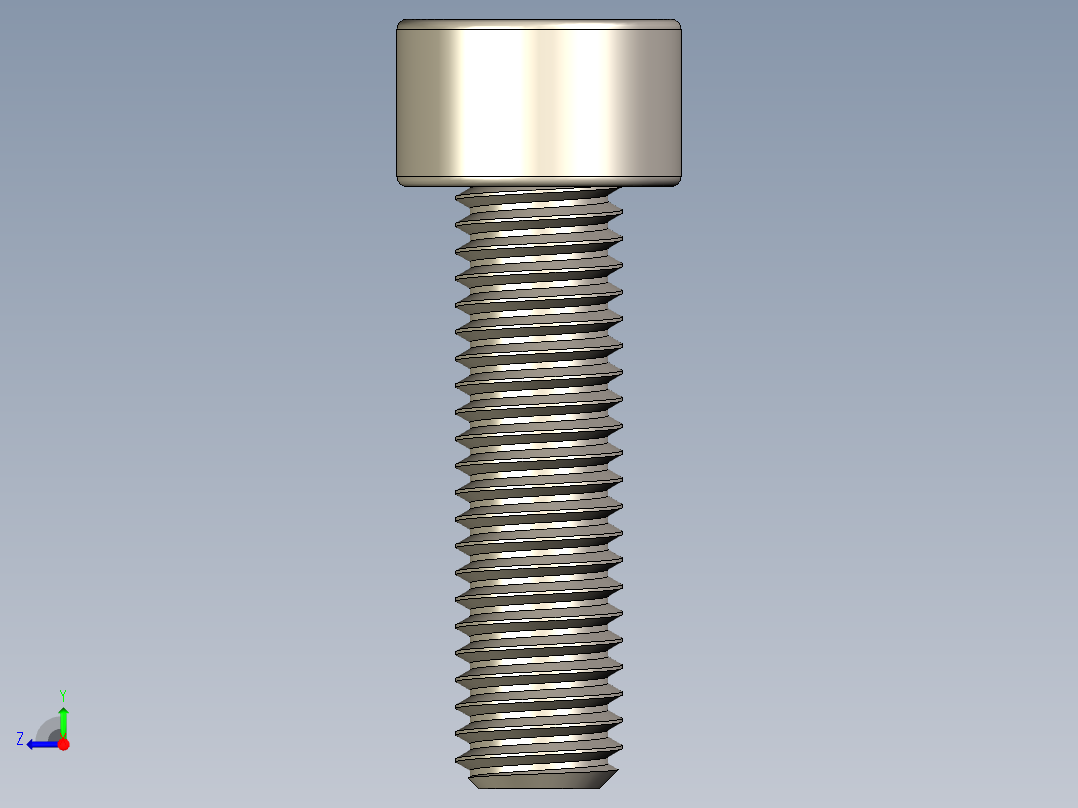 Screw_DIN_912_M5x18F_A2.STEP公制内六角螺钉右视图