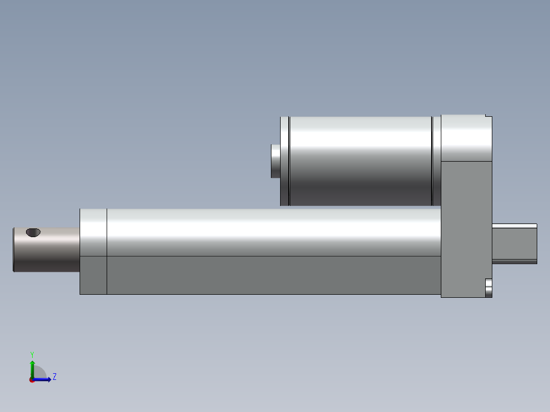 电动推杆伸缩杆左视图