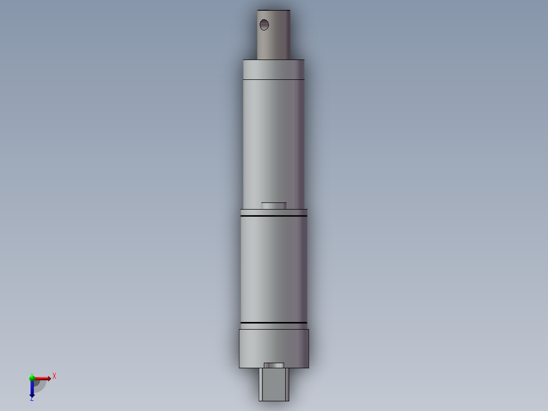 电动推杆伸缩杆俯视图