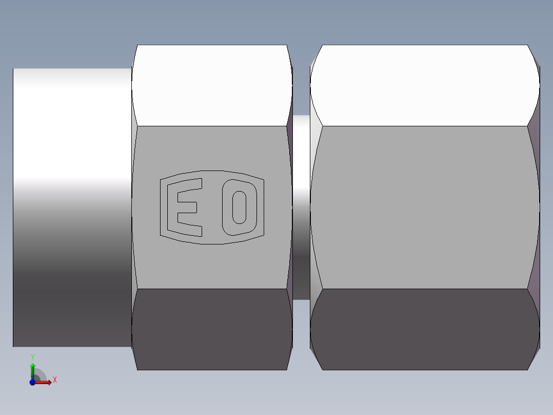 压力表接头-带螺母、7BC-04-16GDK+S前视图