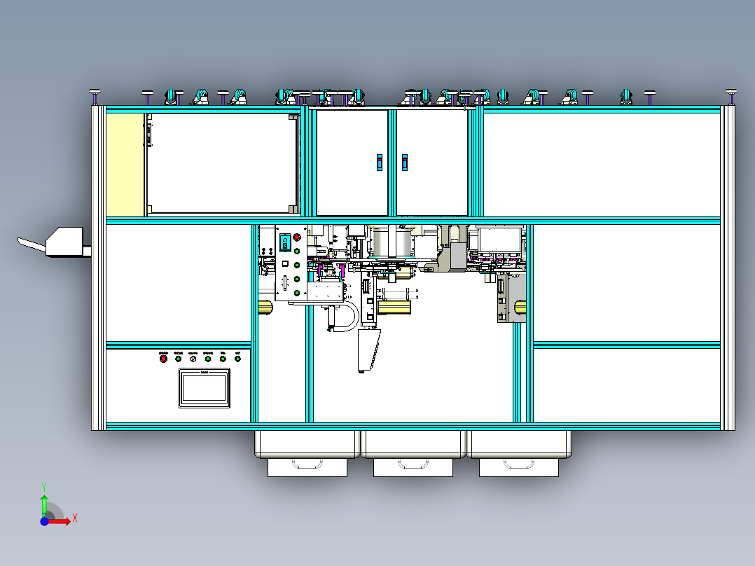 全自动贴膜机前视图