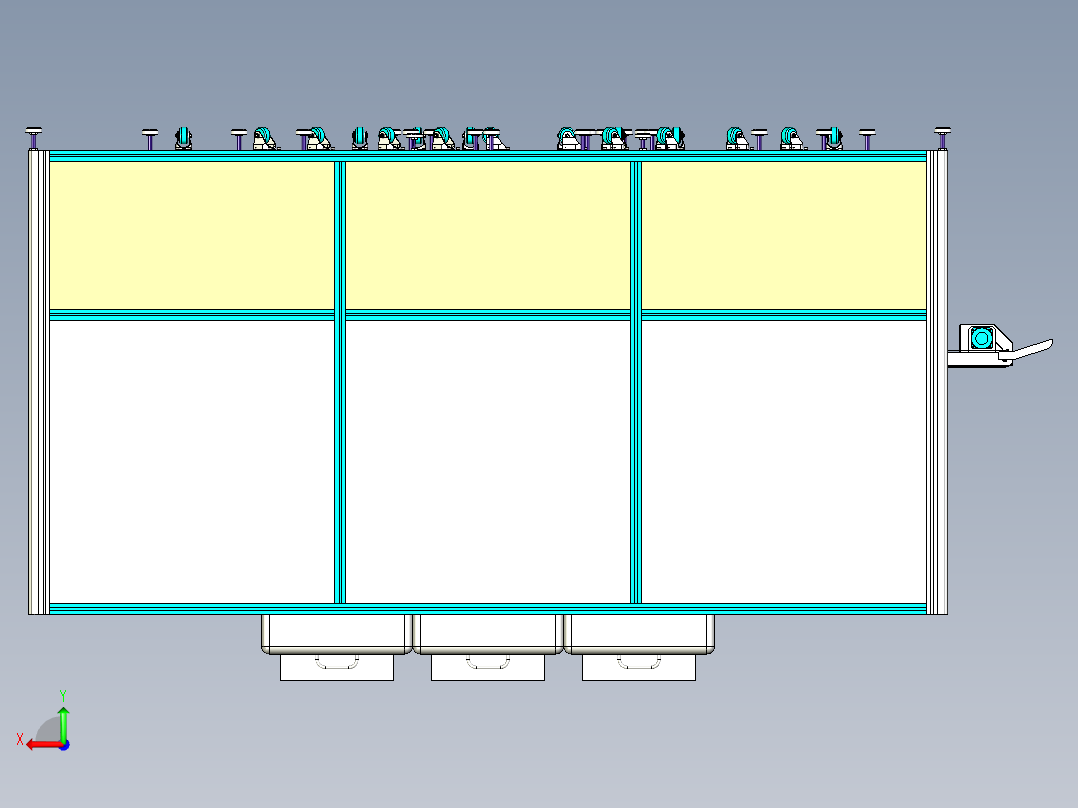 全自动贴膜机后视图