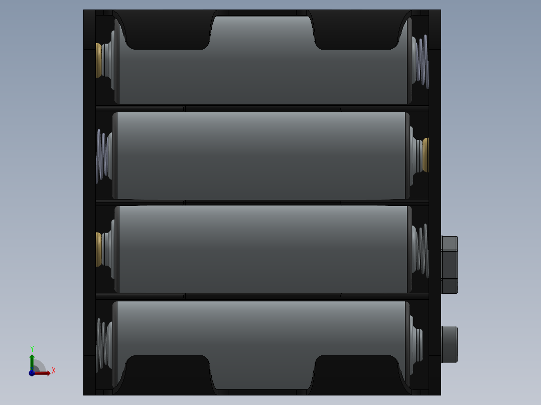 电池仓、电池(48)前视图