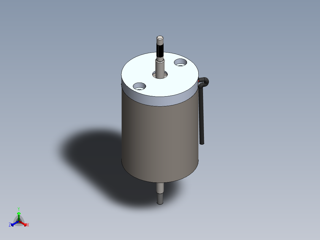 煤炭直流电机正等轴测图
