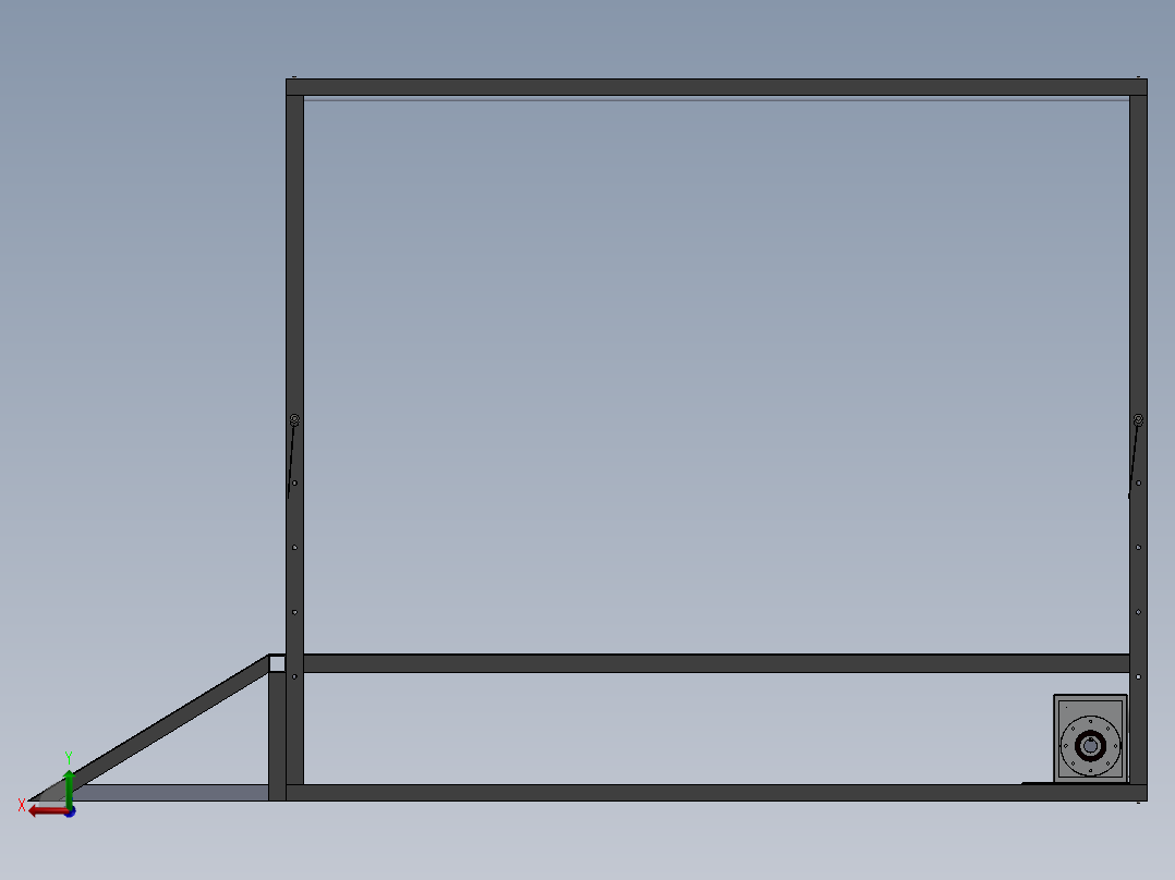 升降平台后视图