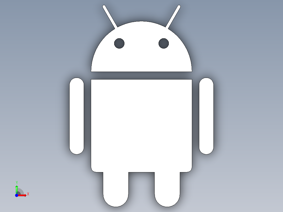 安卓徽标232前视图