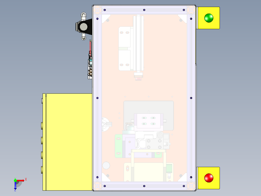 自动去毛刺设备俯视图
