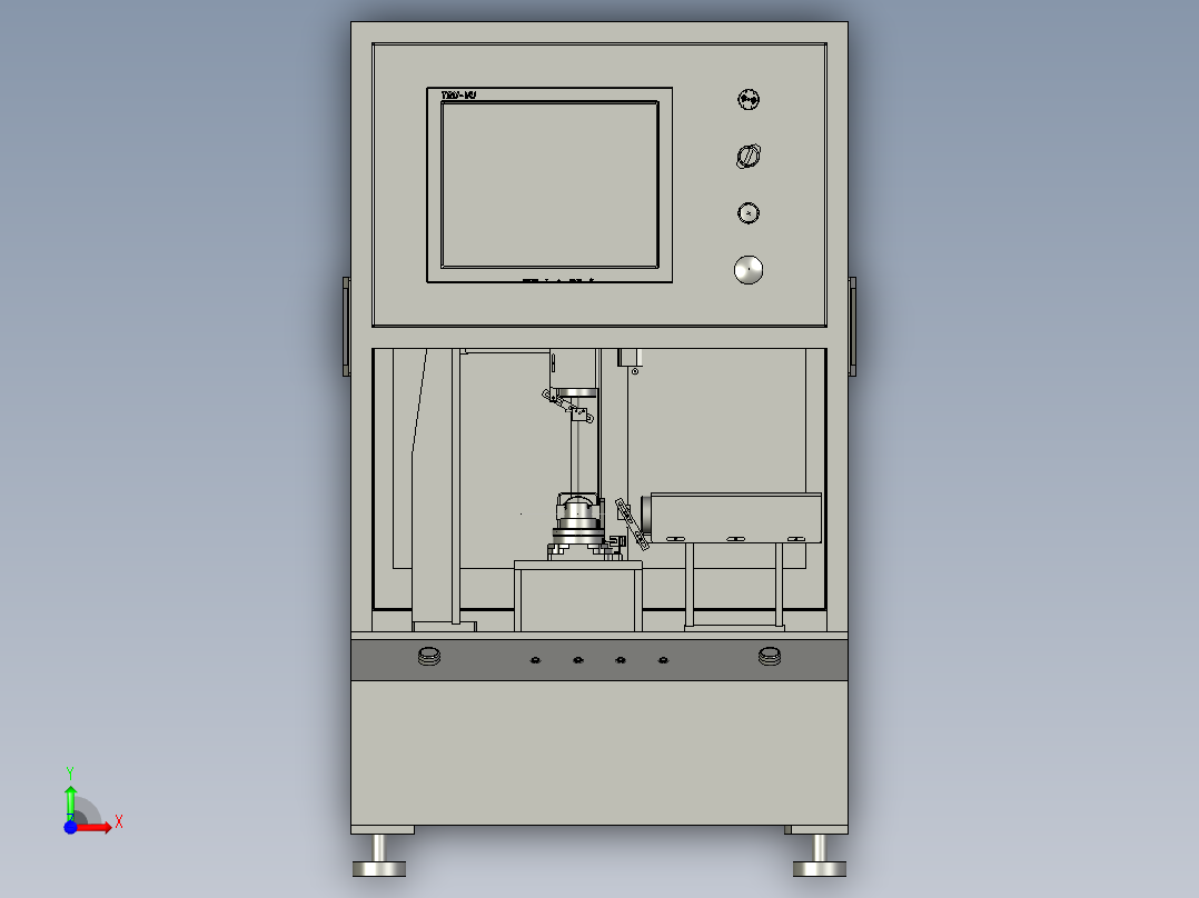 电机外壳自动检测设备用移动装置前视图