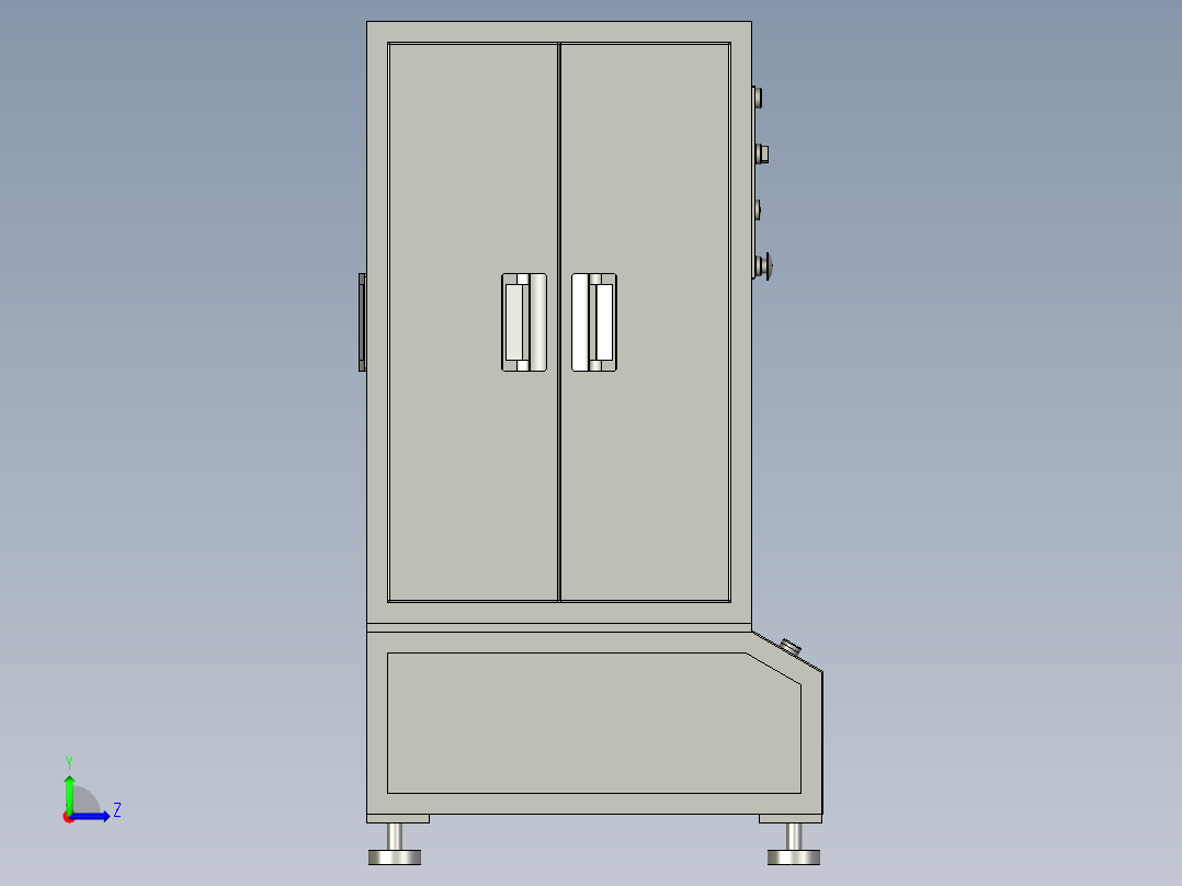电机外壳自动检测设备用移动装置左视图