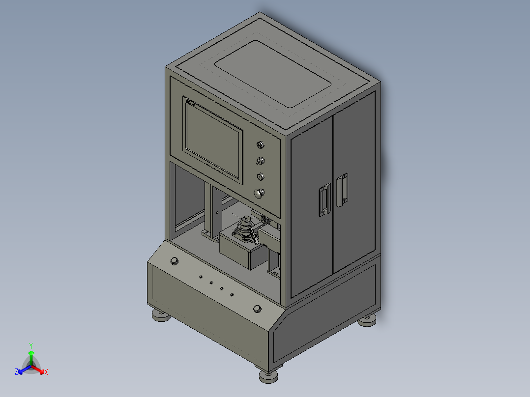 电机外壳自动检测设备用移动装置正等轴测图
