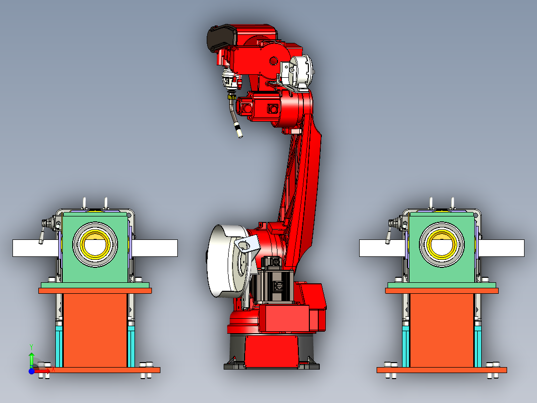 H型焊接变位机设计前视图