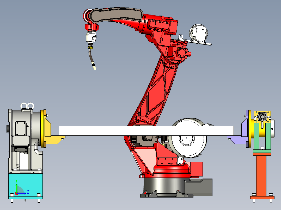 H型焊接变位机设计左视图