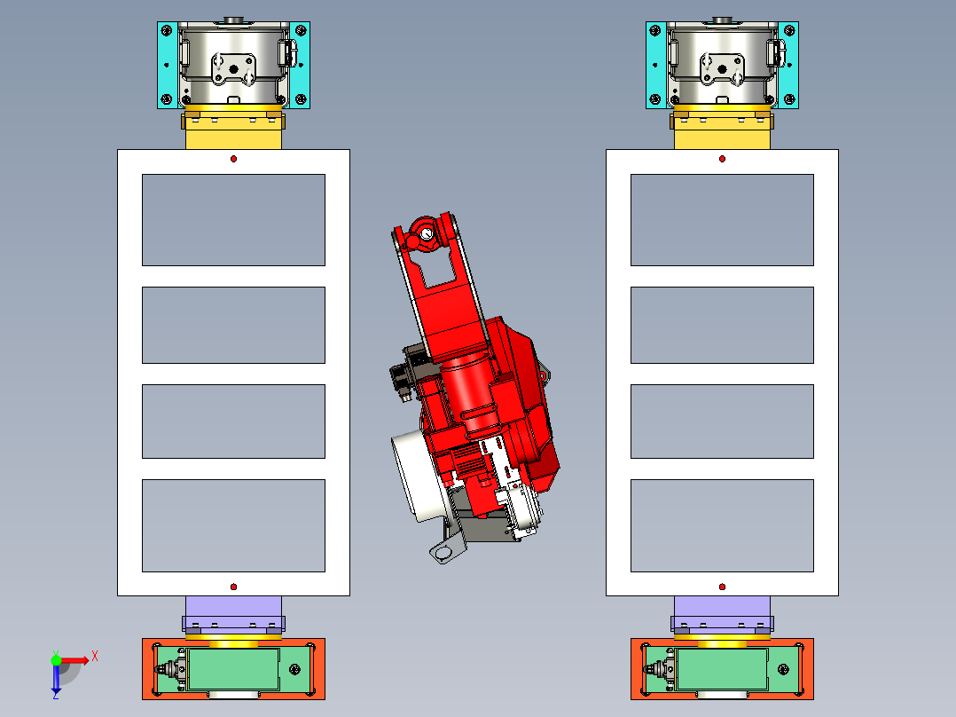 H型焊接变位机设计俯视图