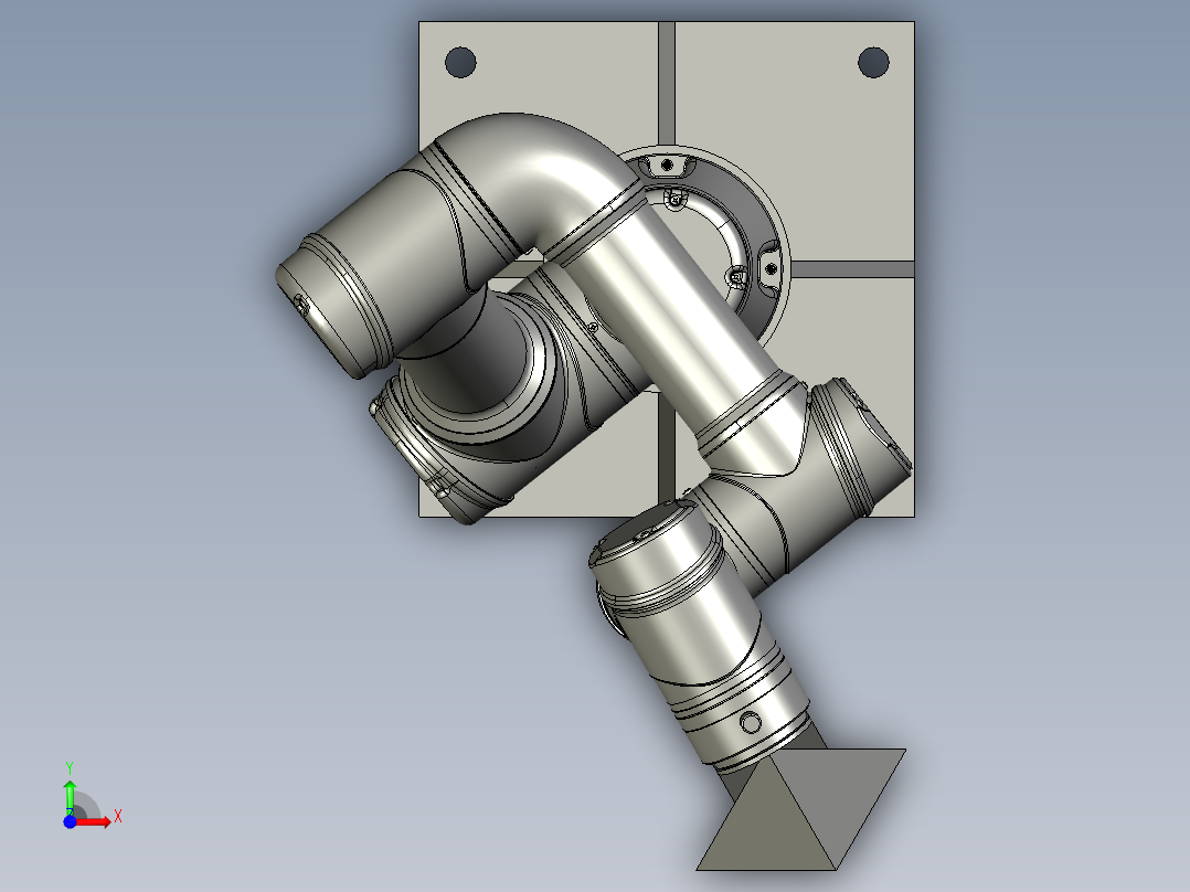 2022-协作机器人雷达角反装配体1前视图