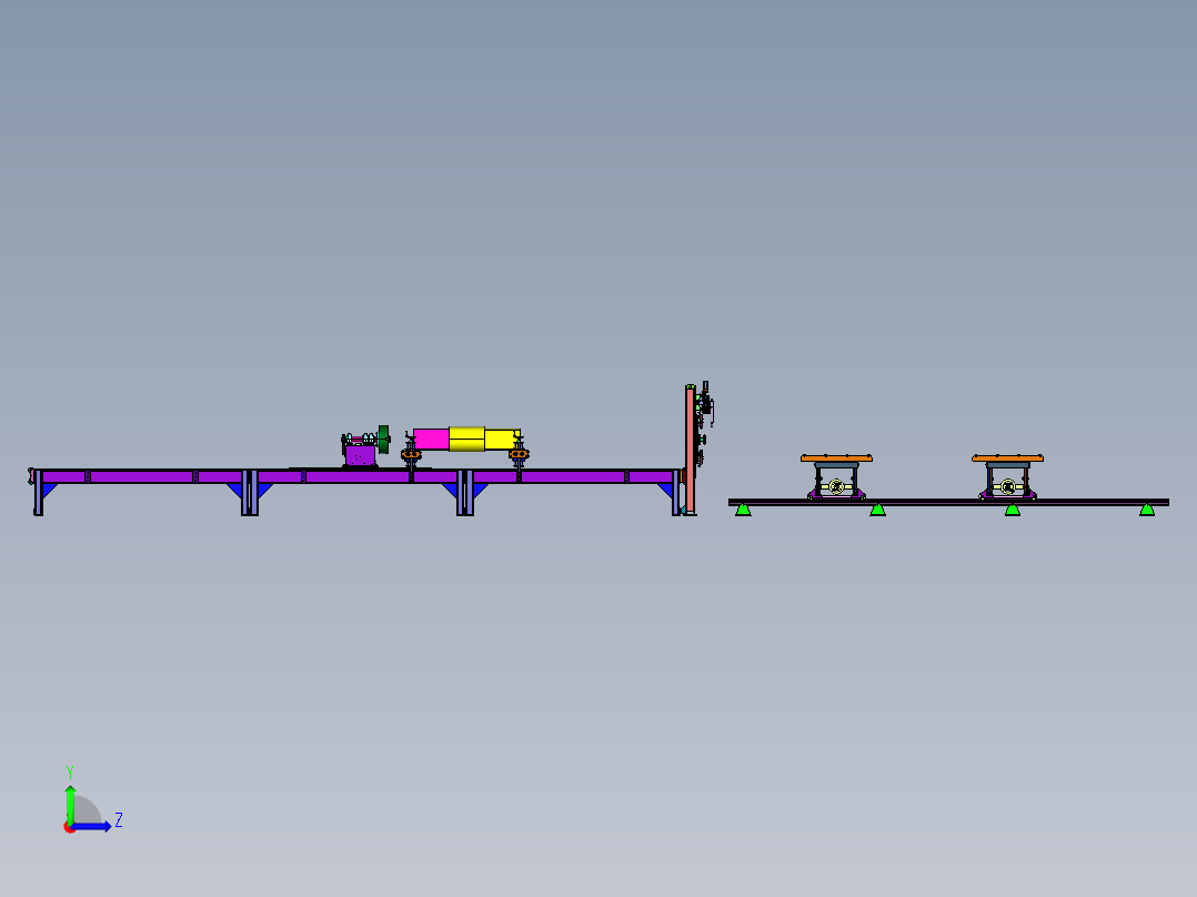 可旋转式激光切管切板一体机左视图