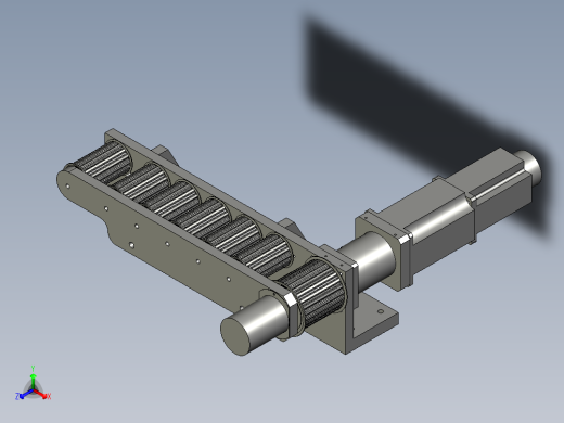 下侧牵引皮带装配