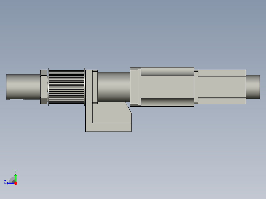 下侧牵引皮带装配右视图
