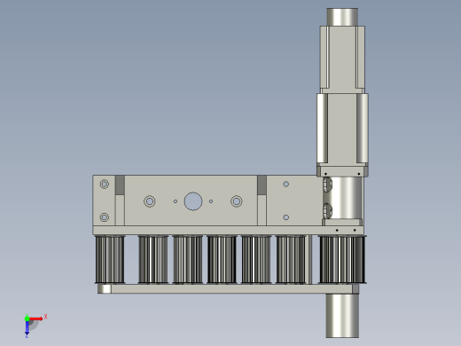 下侧牵引皮带装配俯视缩略图