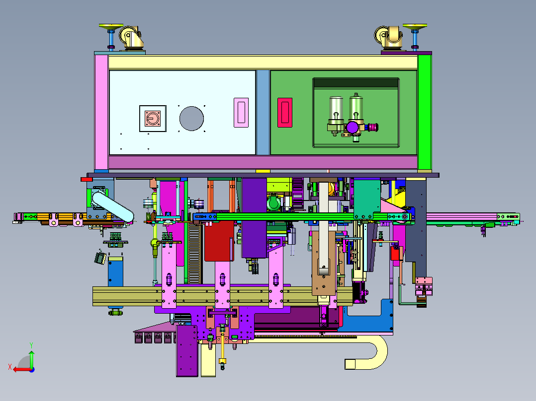 微型机械尺寸检测设备后视图