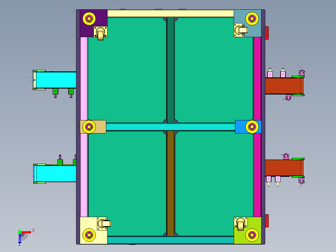 微型机械尺寸检测设备俯视图