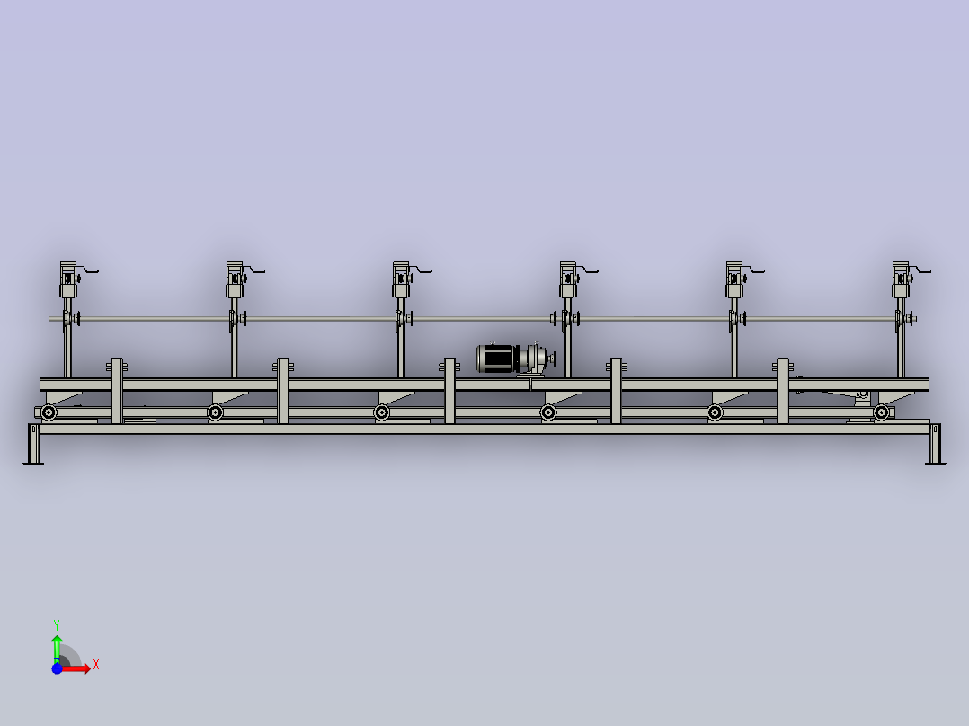 平移摆料机构前视图