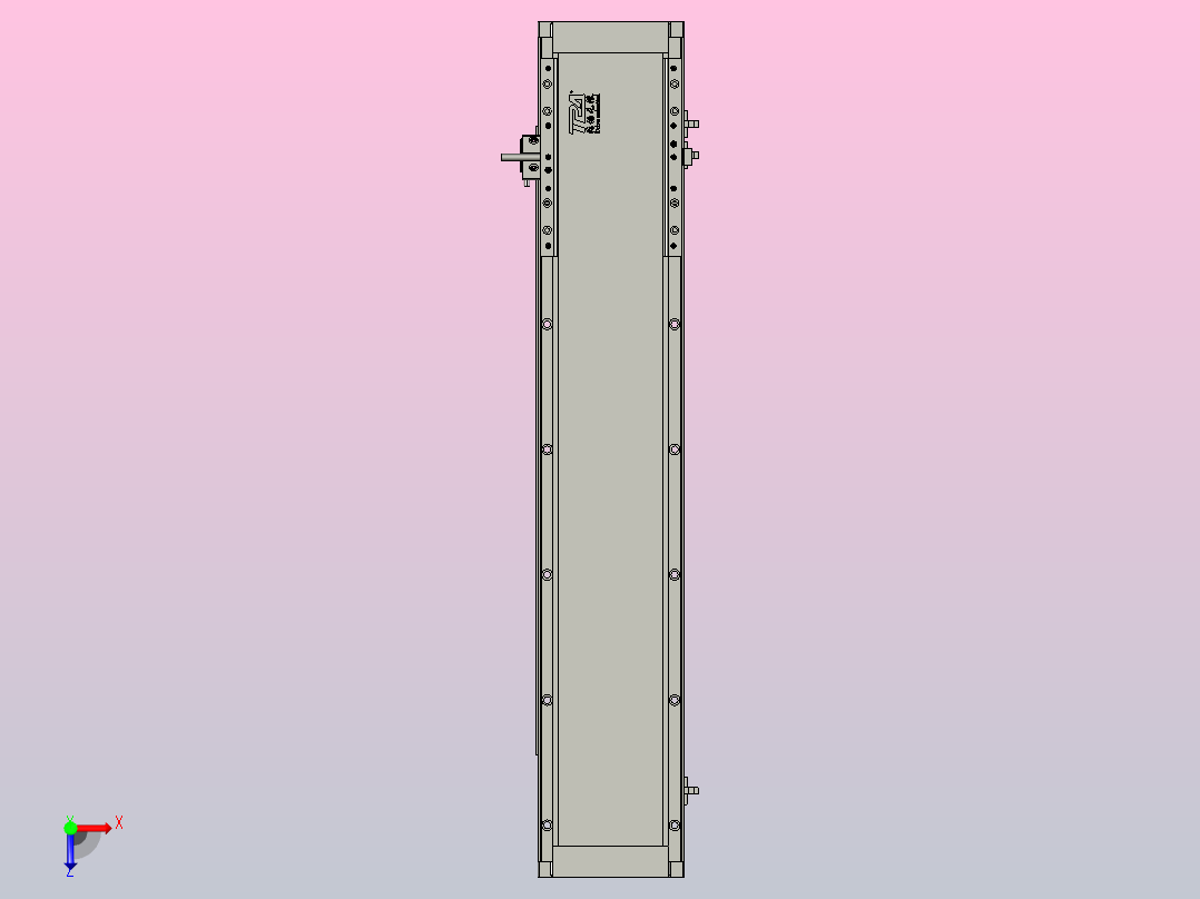 直驱直线电机轴TPA-LNP3-140-55C3-1-L540-3-C-10-N3俯视图