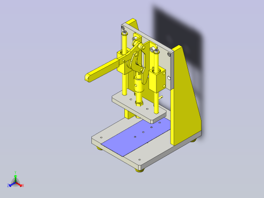 一款手动简易开孔夹具3D模型