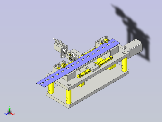 一种滚轮齿轮运送组件3D图纸正等轴测缩略图