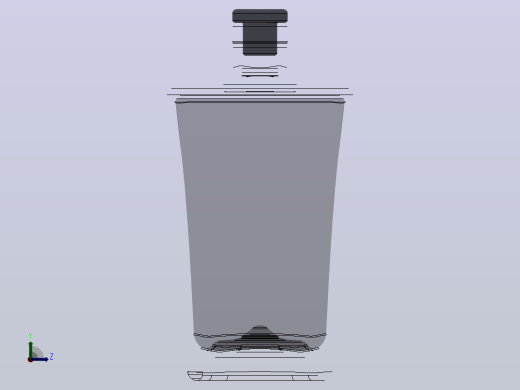 酒瓶模型设计左视缩略图