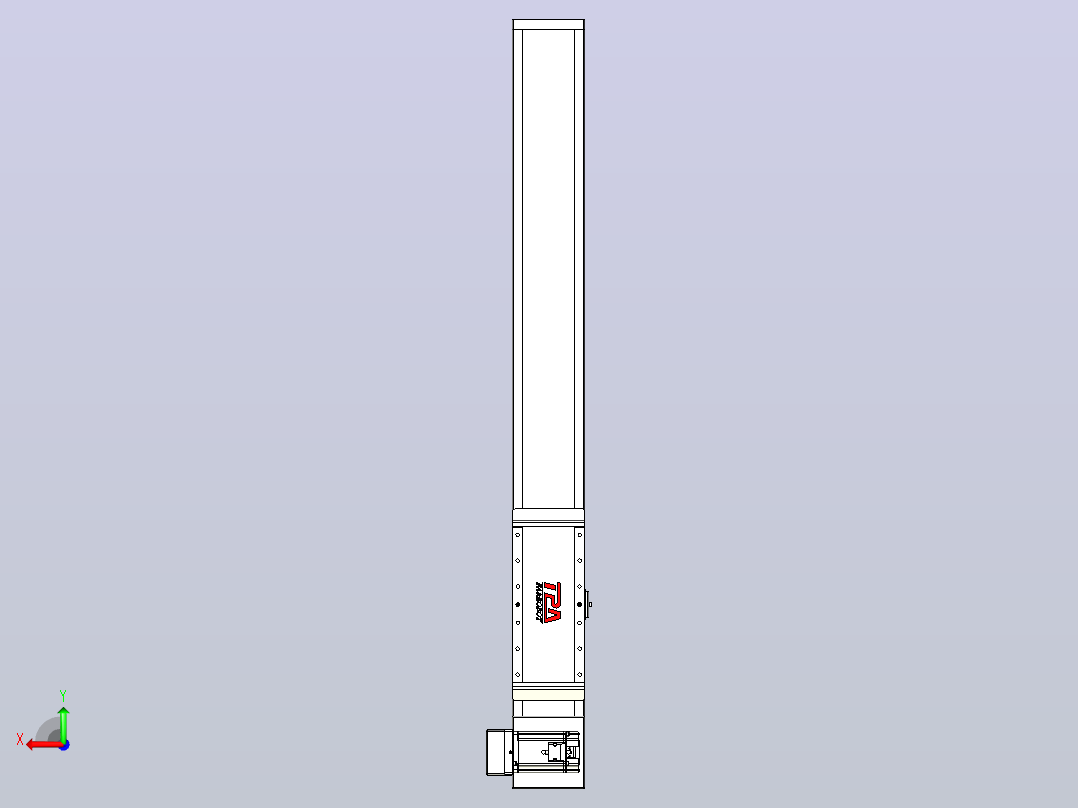 伺服电机集成皮带传动直线执行器TPA-OCB-140-256-L750-LU-P75-N3后视图