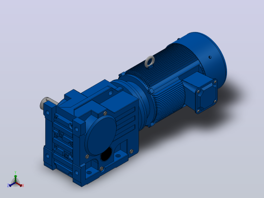 K87底脚轴伸式安装螺旋锥齿轮减速机K87-YV7.5-4P-19.45-M1-0°-B