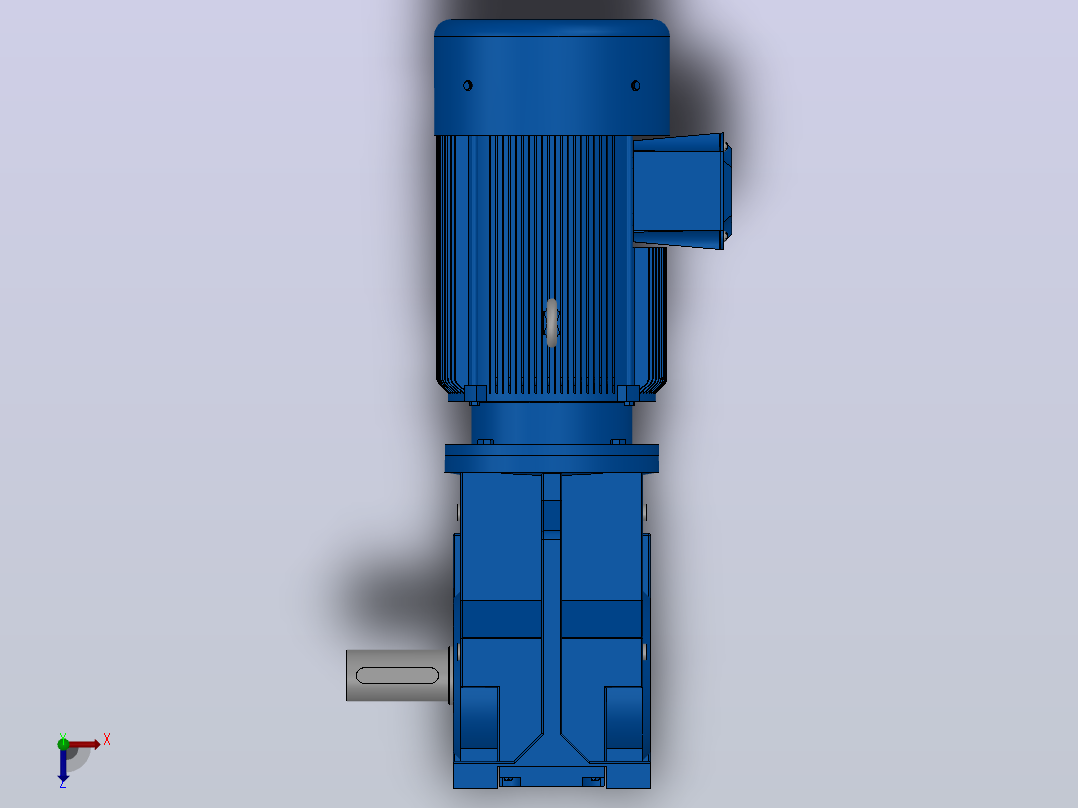 K87底脚轴伸式安装螺旋锥齿轮减速机K87-YV7.5-4P-19.45-M1-0°-B俯视图