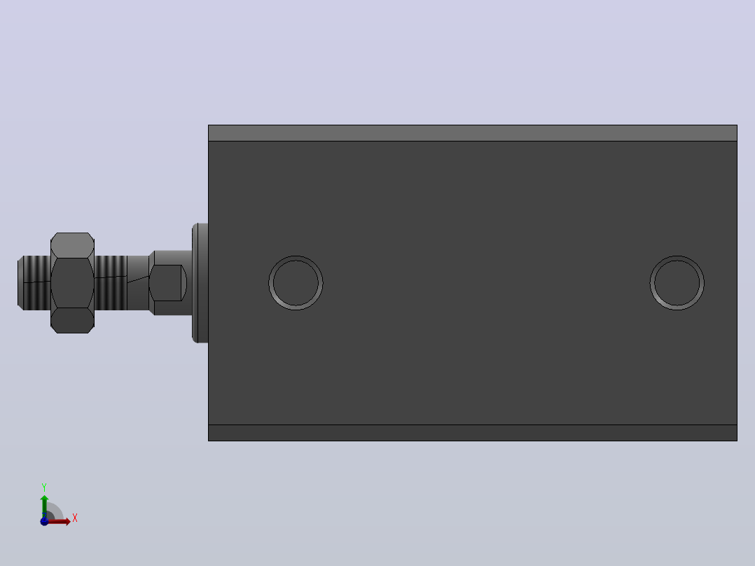 气缸SDA16x30B前视图