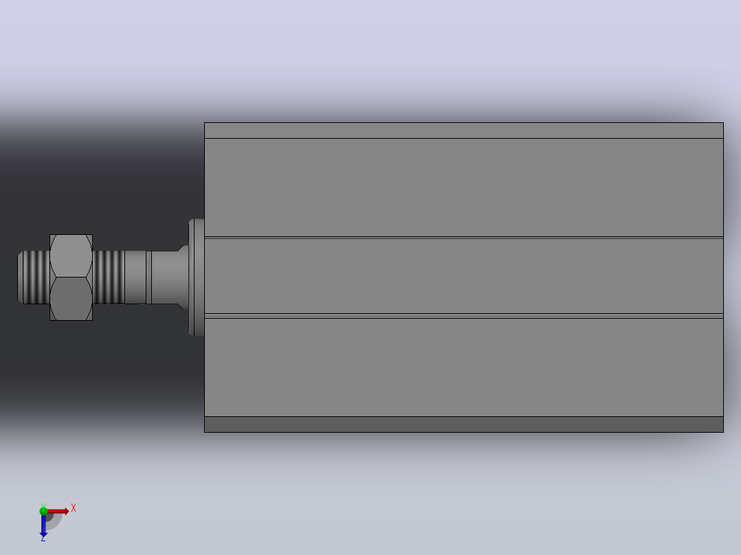 气缸SDA16x30B俯视图