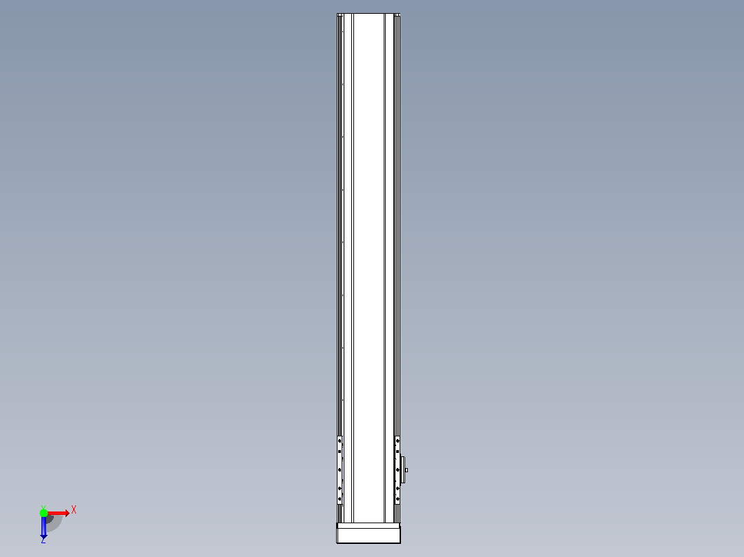 日规模组半封闭丝杆TPA-HNR-120D-1610C-L750-MP-Y-P40-N3俯视图