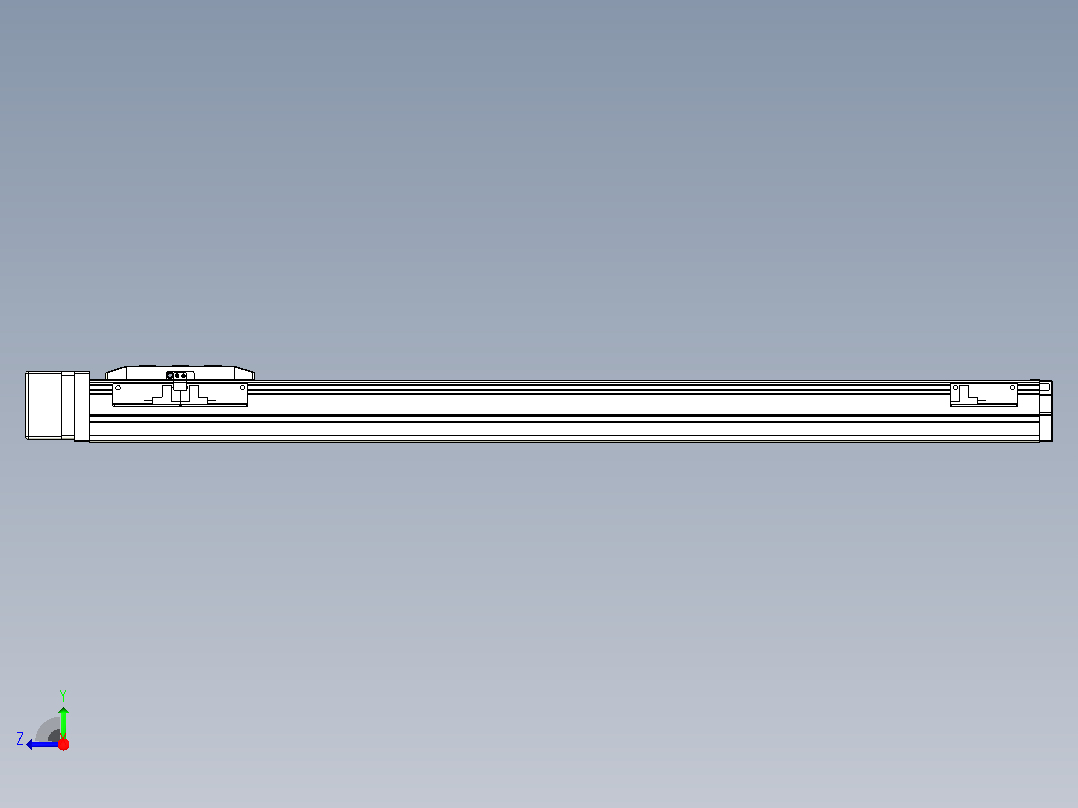 滚珠丝杠直线轴内置导轨TPA-GCR-50-1210C-L600-MR-M10-N3右视图