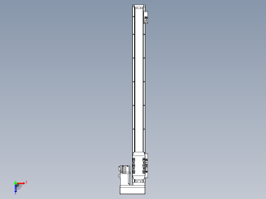 滚珠丝杠直线轴内置导轨TPA-GCR-50-1210C-L600-MR-M10-N3俯视图