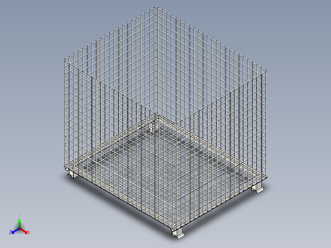 篮子 1000x1200x1000 毫米主视图