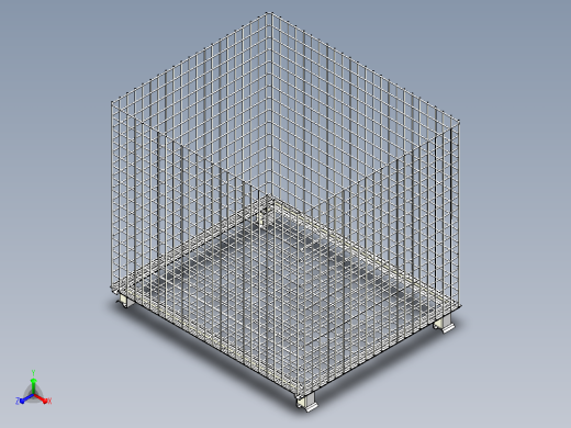 篮子 1000x1200x1000 毫米正等轴测缩略图