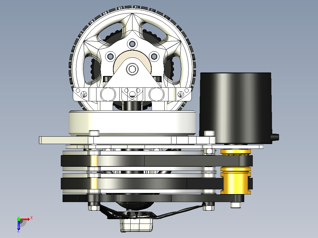 SS8.1差速器转向模块俯视图