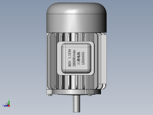 1.1KW380V卧式电机右视缩略图