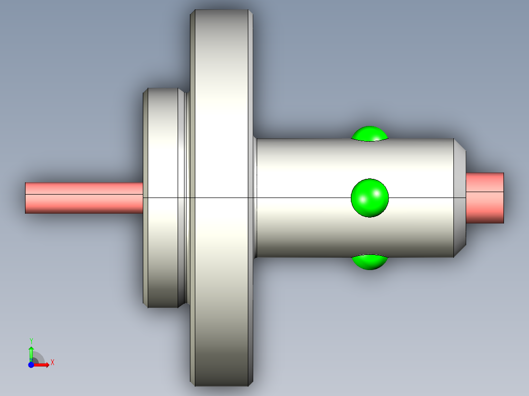球形闸门3D模型前视图
