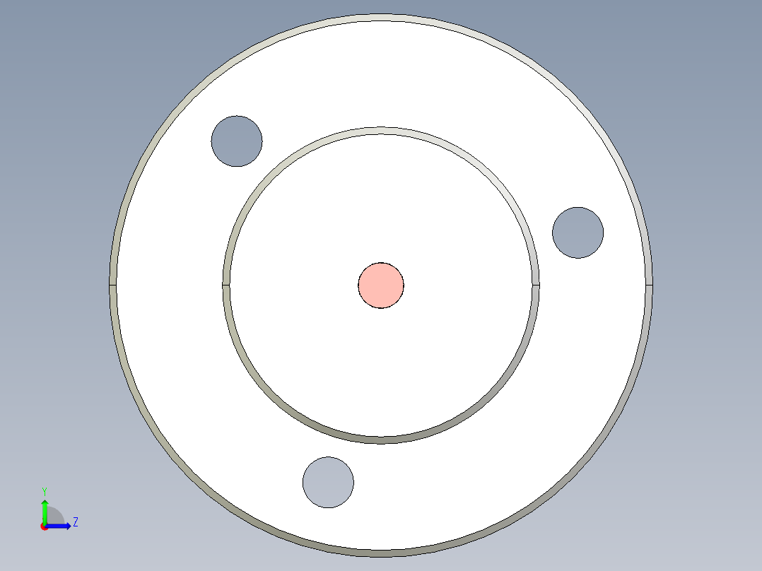 球形闸门3D模型左视图