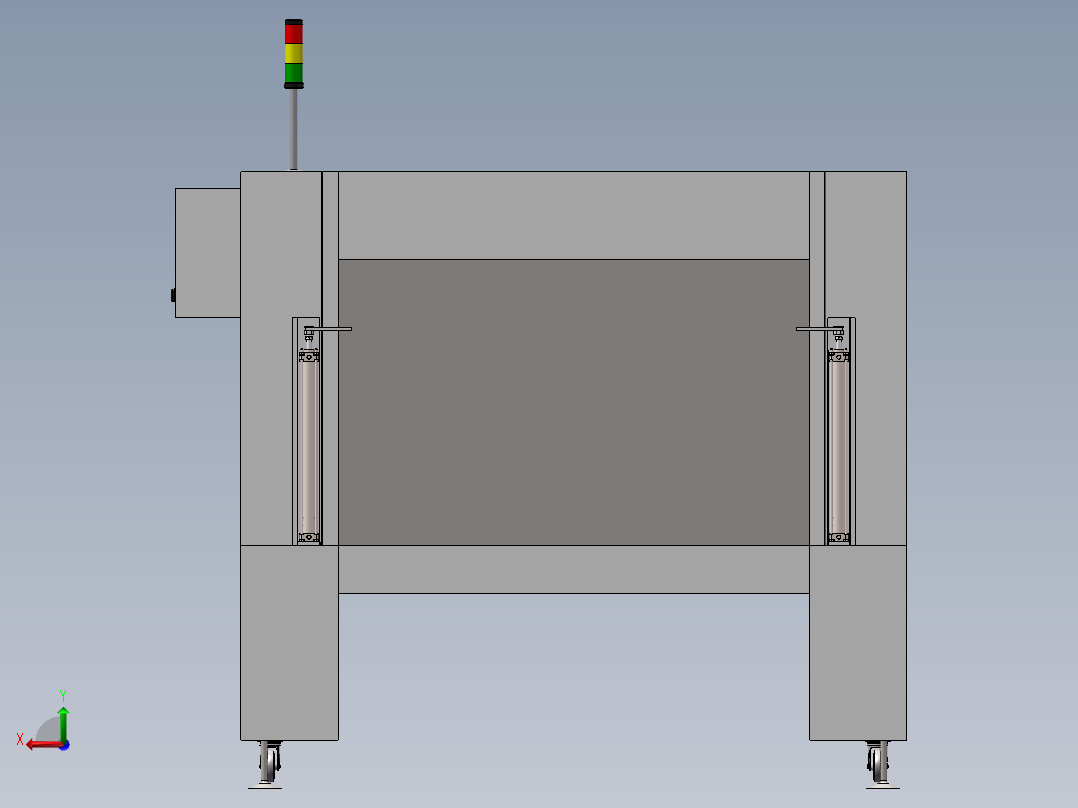 隧道式焗炉输送段3D模型后视图