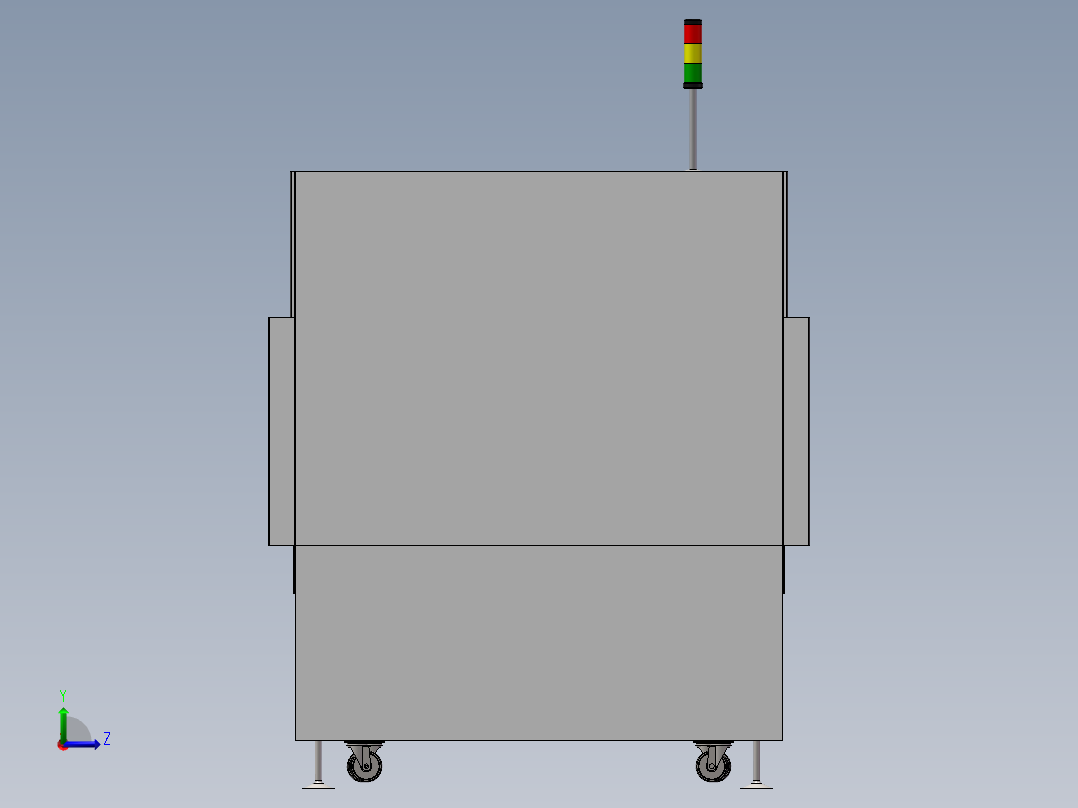 隧道式焗炉输送段3D模型左视图