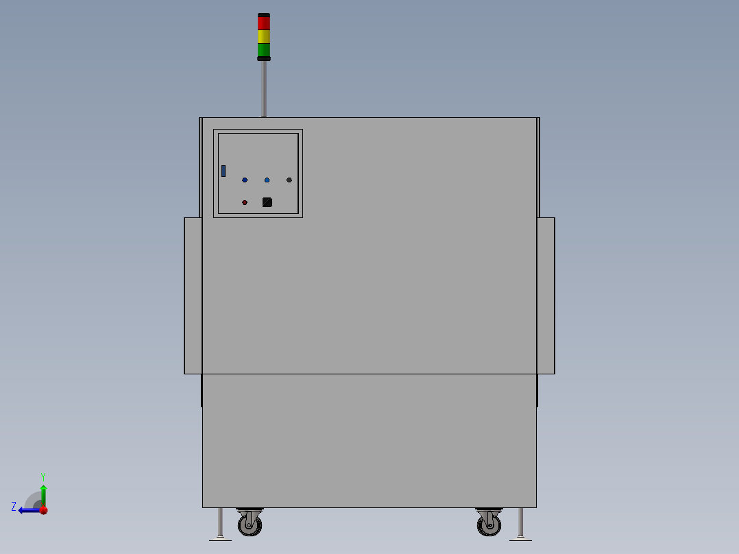 隧道式焗炉输送段3D模型右视图